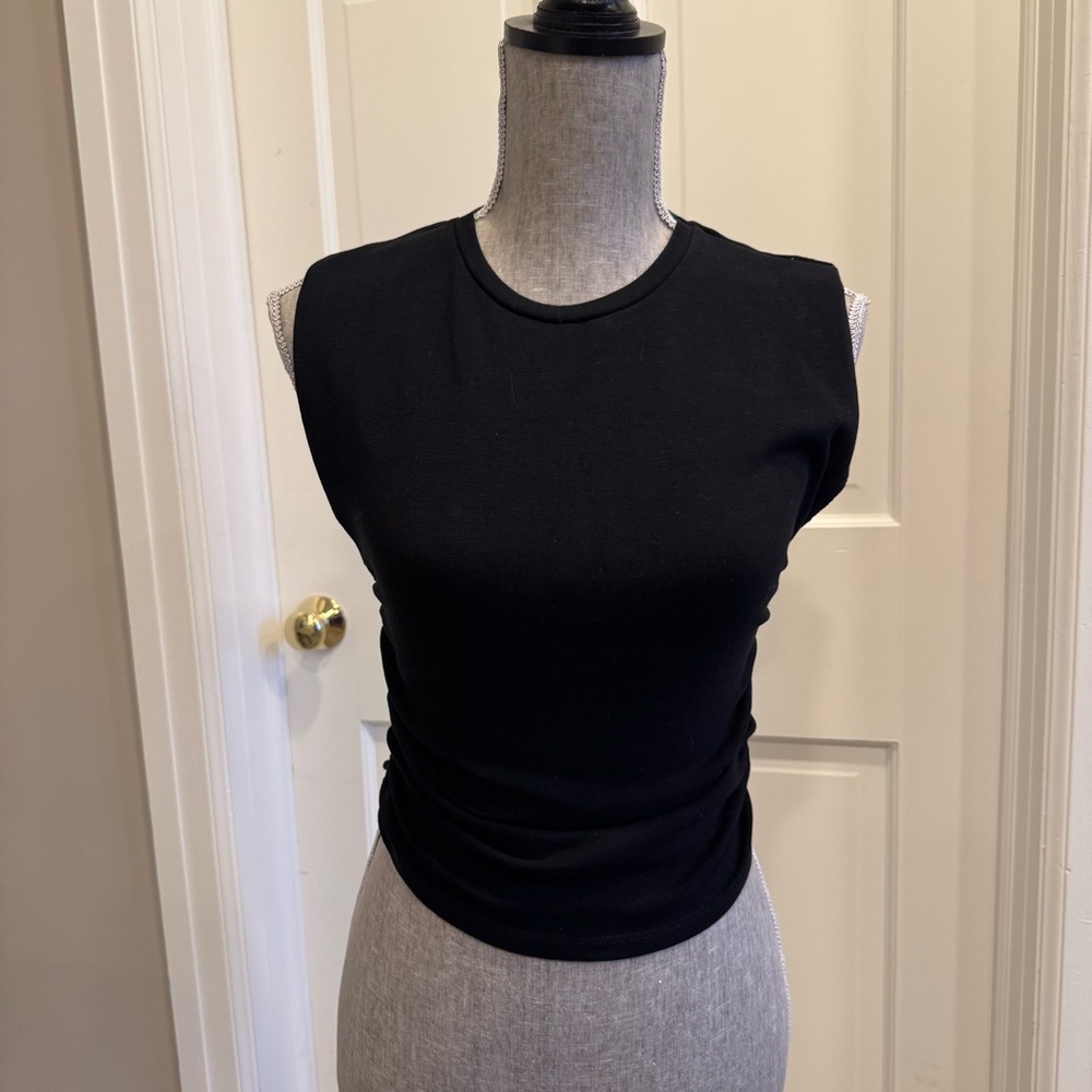 Zara Sleeveless Black Tank